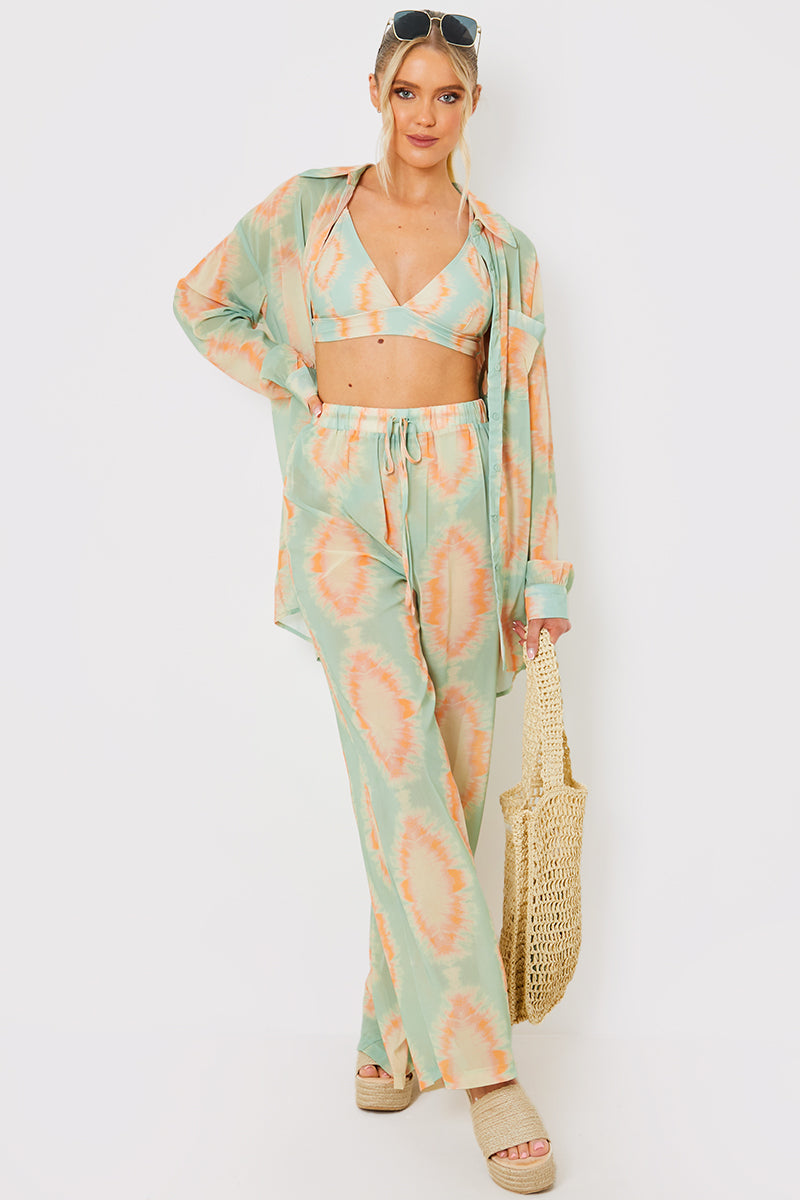 Elasticated Wide Leg Co Ord Beach Trousers