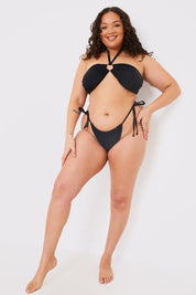 Halterneck Ring Detail Bikini Top
