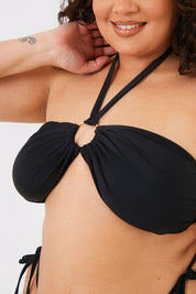 Halterneck Ring Detail Bikini Top