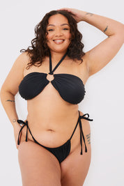 Halterneck Ring Detail Bikini Top