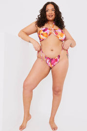 Abstract Print Tie Side Bikini Bottoms - InTheStyle