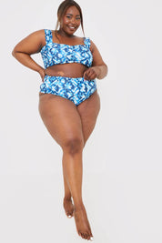 Abstract Print High Waisted Bikini Bottoms - InTheStyle