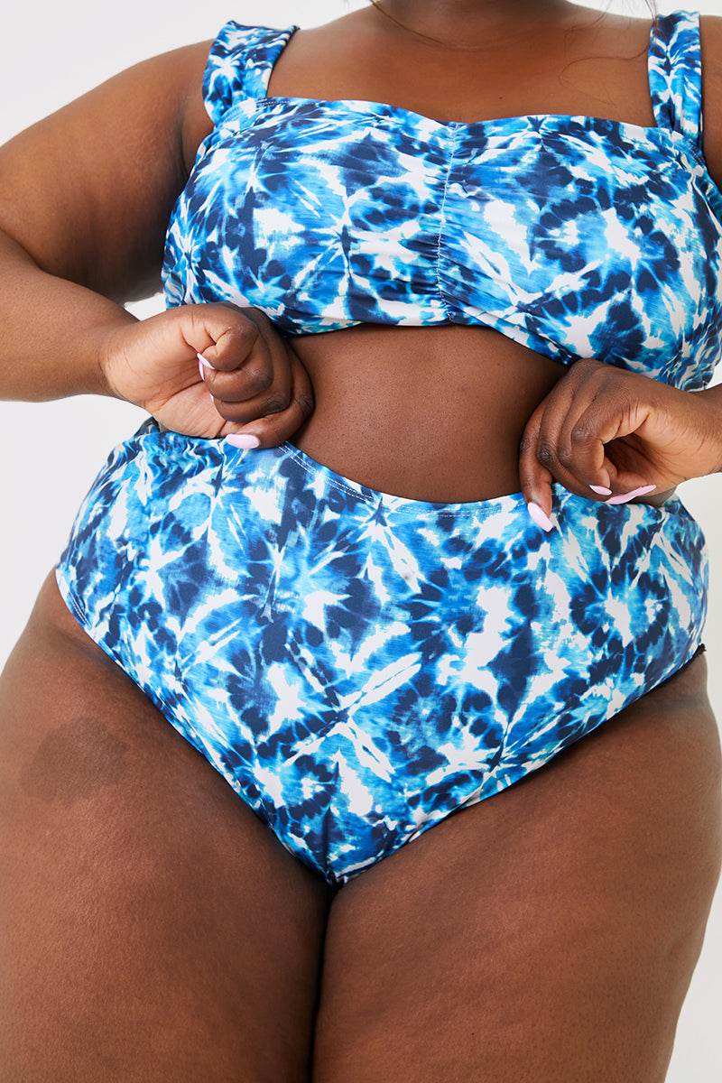 Abstract Print High Waisted Bikini Bottoms - InTheStyle