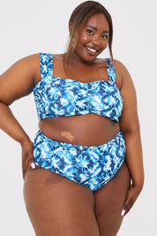 Abstract Print High Waisted Bikini Bottoms - InTheStyle