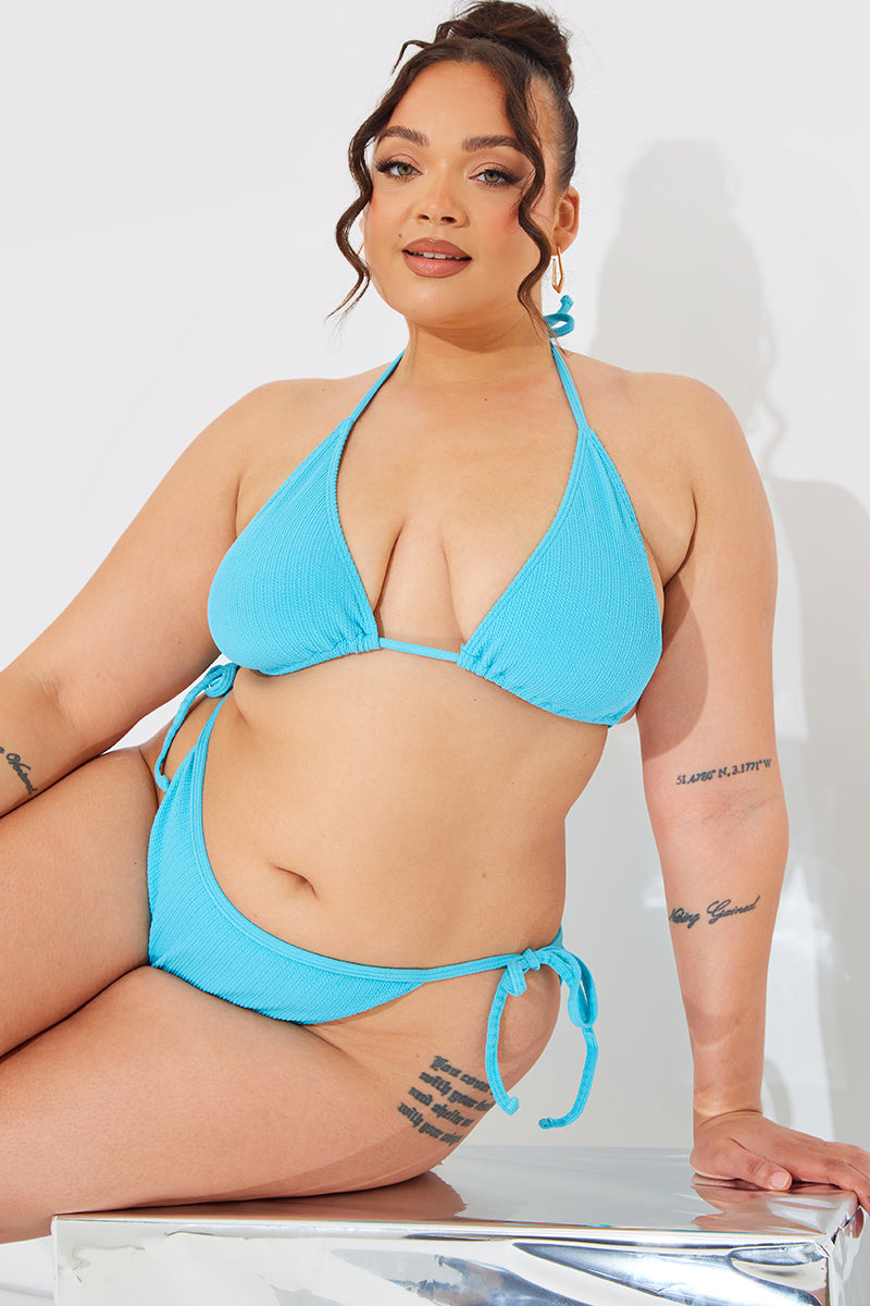 Sculpt and Control Crinkle Tie Side Bikini Bottom