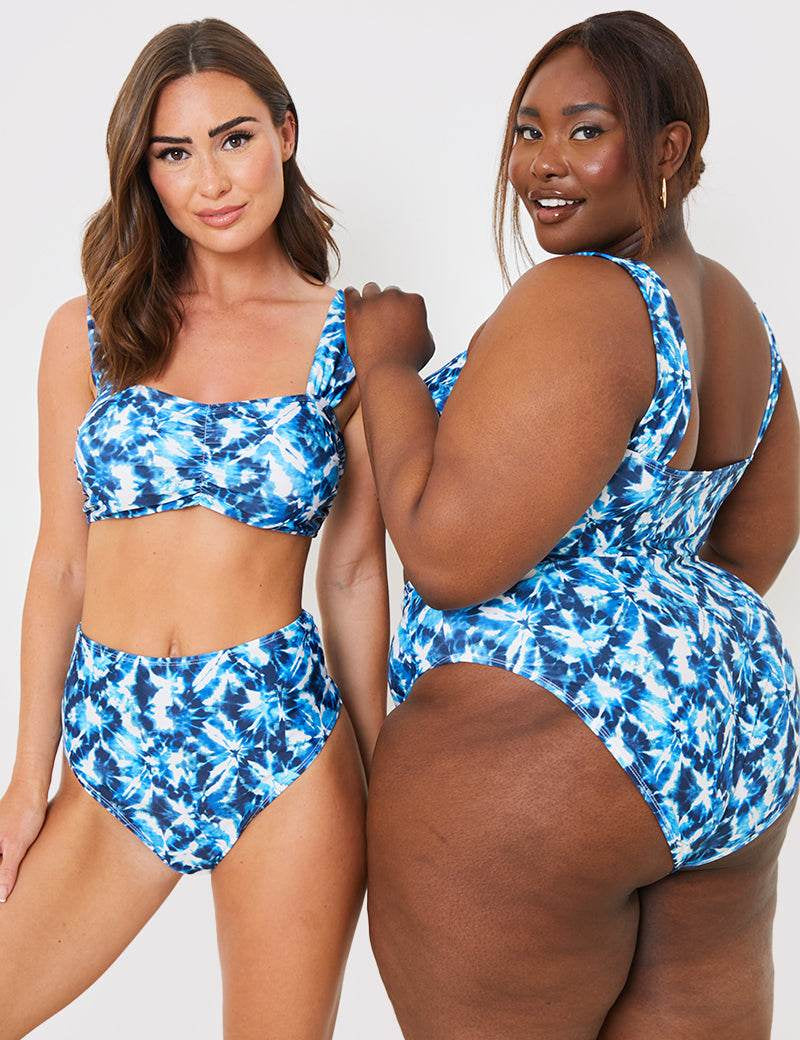 Abstract Print High Waisted Bikini Bottoms - InTheStyle