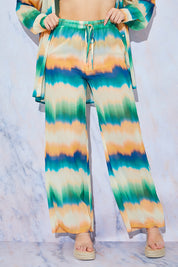 Ombre Wide Leg Elastic Waist Trousers