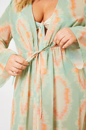 Tie Front Midi Kimono