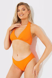 Sculpt and Control Crinkle Halterneck Bikini Top