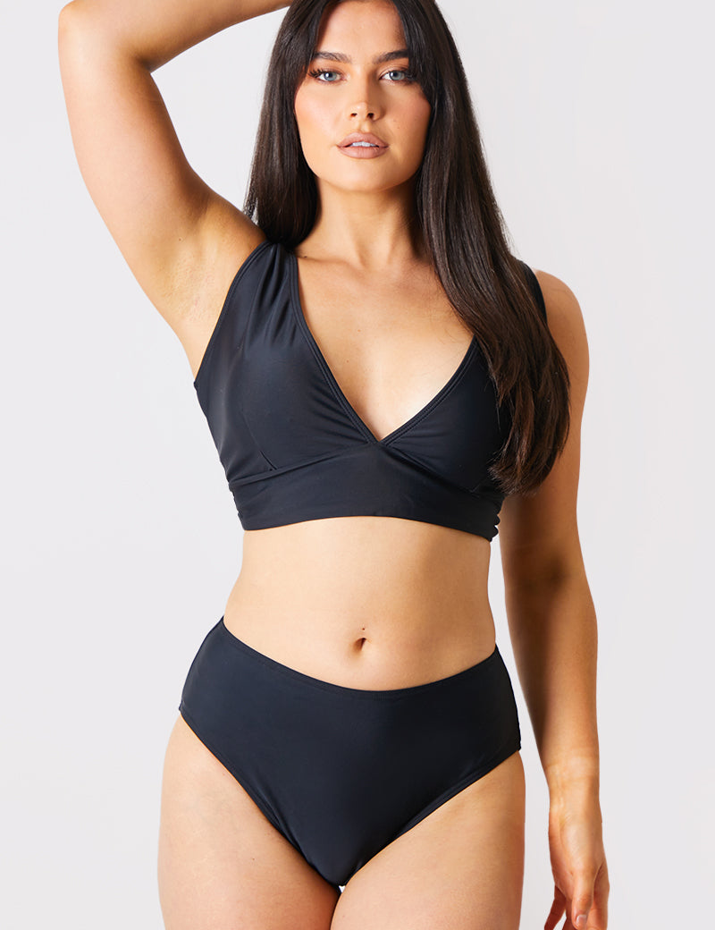 Control High Waist Full Breif Bikini Bottom
