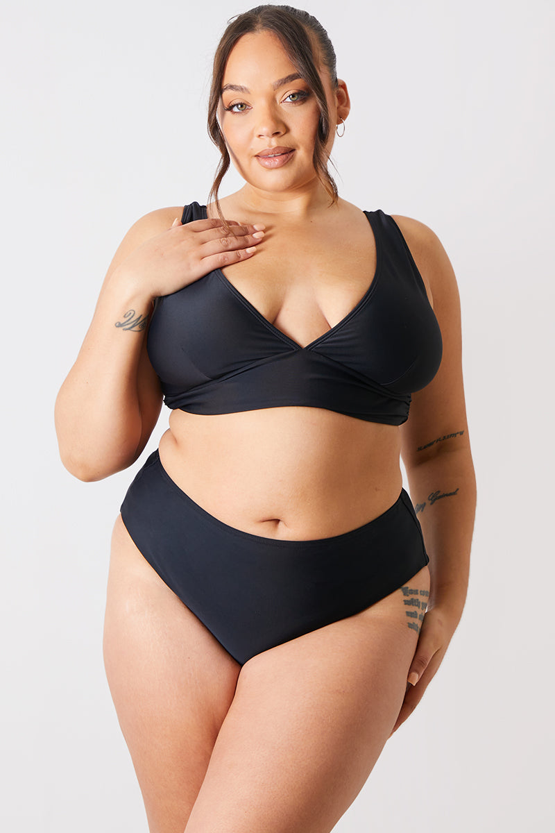 Control High Waist Full Breif Bikini Bottom