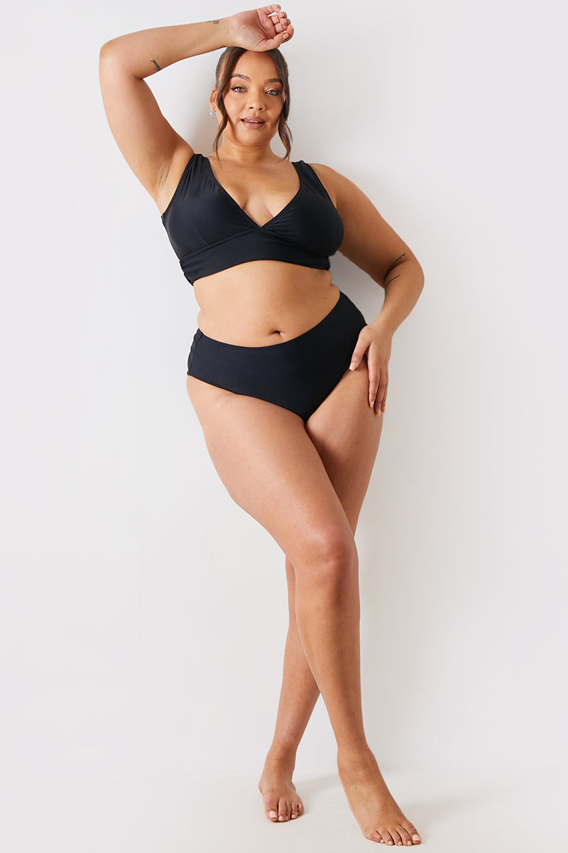 Control High Waist Full Breif Bikini Bottom