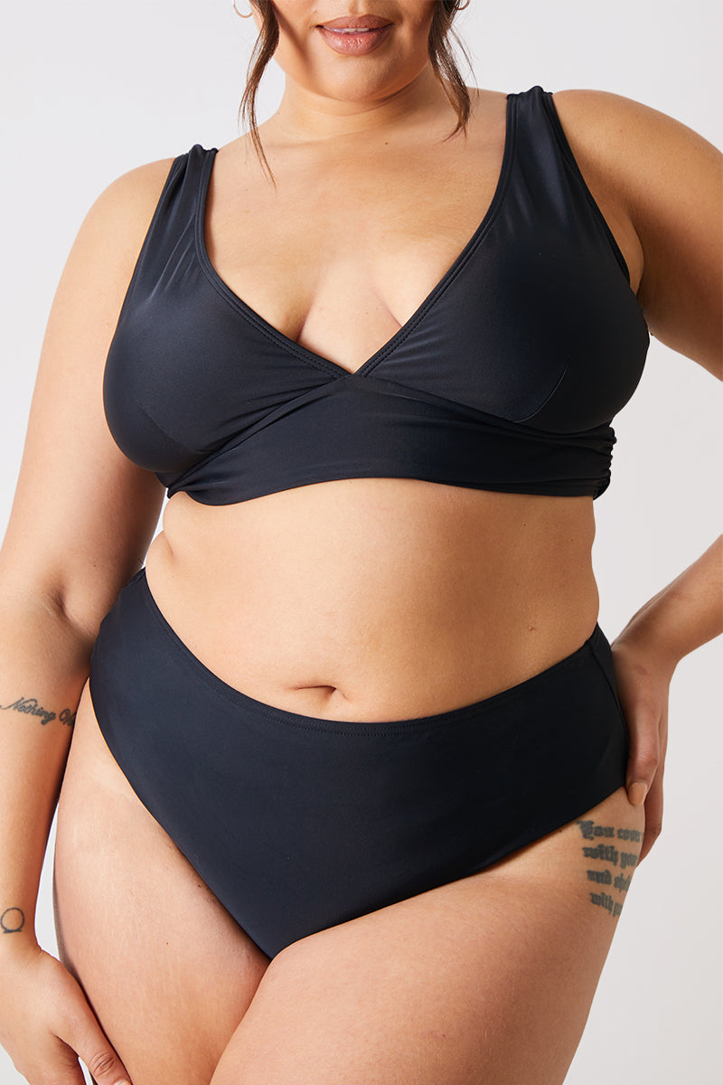 Control High Waist Full Breif Bikini Bottom