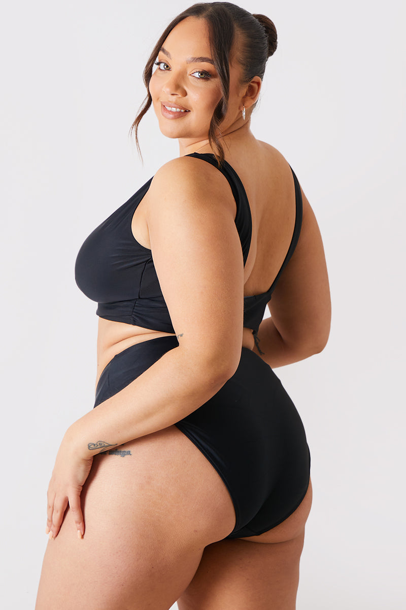 Control High Waist Full Breif Bikini Bottom