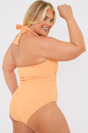 Textured Wrap Swimsuit