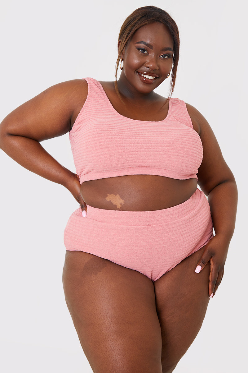 Towelling Control Bikini Bottoms