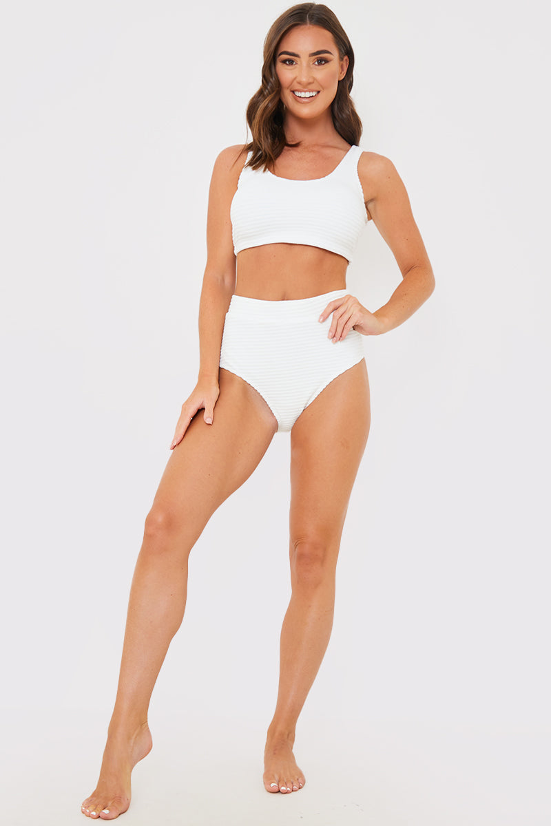 High Waisted Towelling Control Bikini Bottoms – InTheStyle