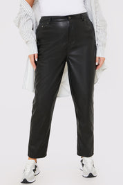 Straight Leg Pu Trousers