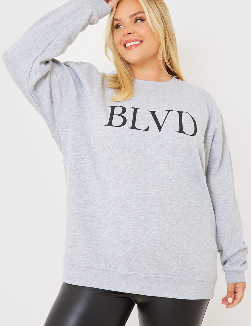 Blvd Slogan Printed Sweatshirt