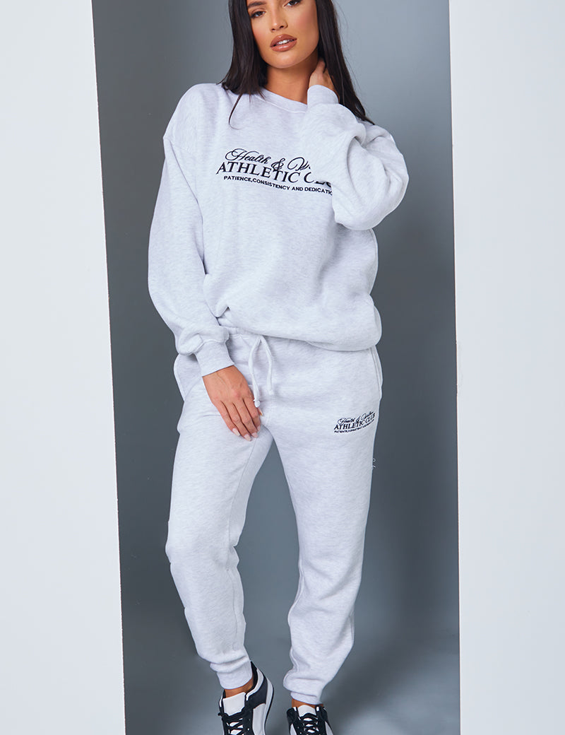 'Athletic Club' Slogan Oversized Sweater
