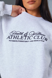 'Athletic Club' Slogan Oversized Sweater