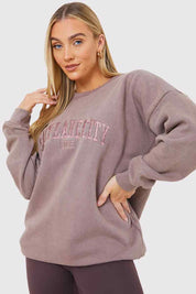'Salt Lake City' Acid Wash Slogan Sweater