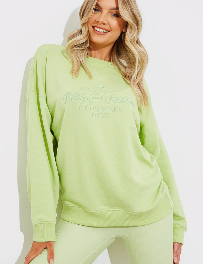 Embroidered Sunshine Sweater