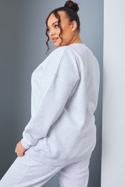 'Athletic Club' Slogan Oversized Sweater