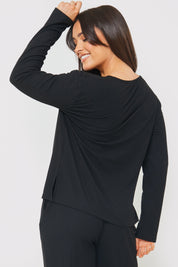 Rib V Neck Lounge Top