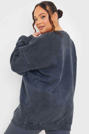 'Colorado' Acid Wash Slogan Sweater - InTheStyle