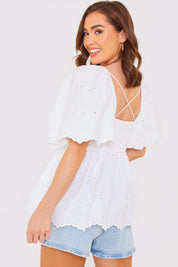 Broderie Smock Top