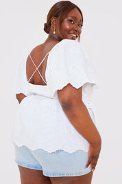 Broderie Smock Top