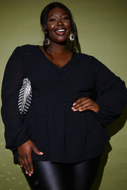  Diamante Embellished Blouse