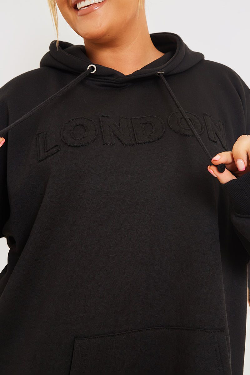 BLACK LONDON HOODIE 
