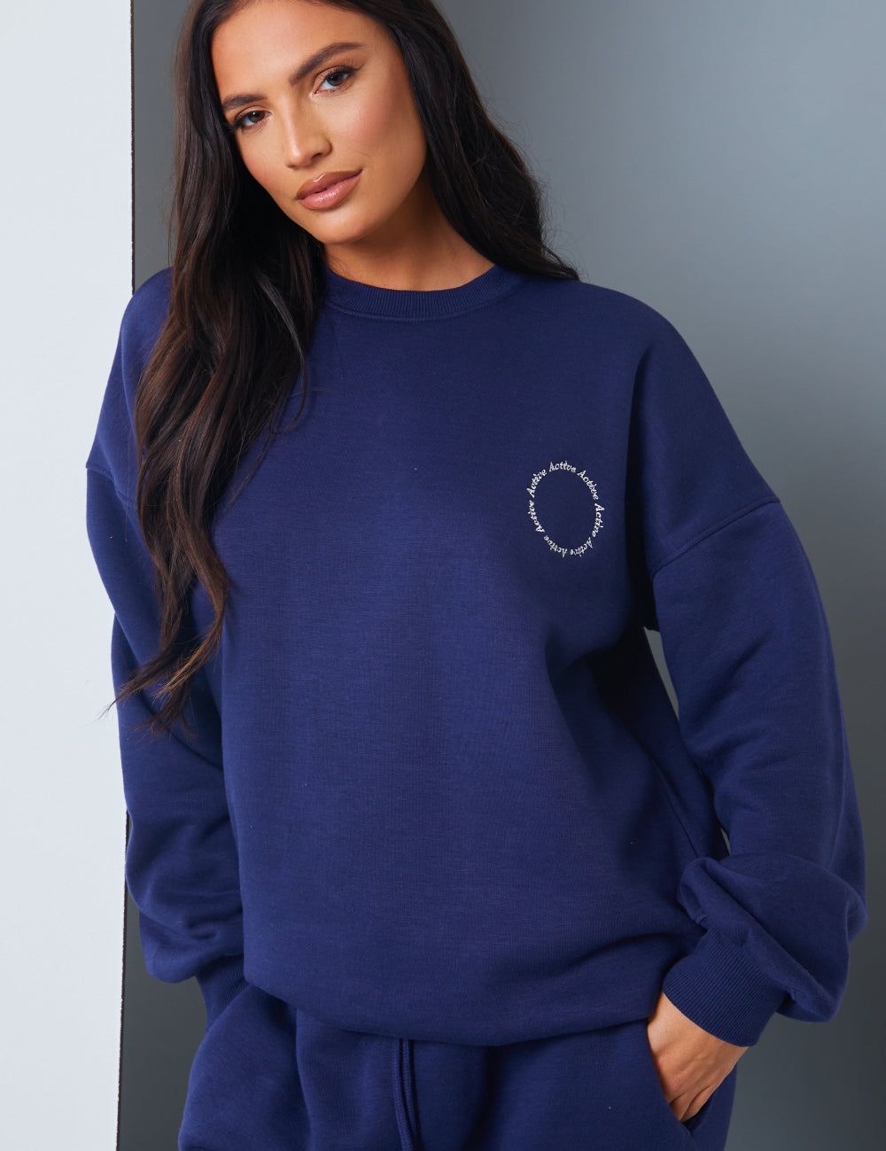 'Active' Circle Slogan Sweater