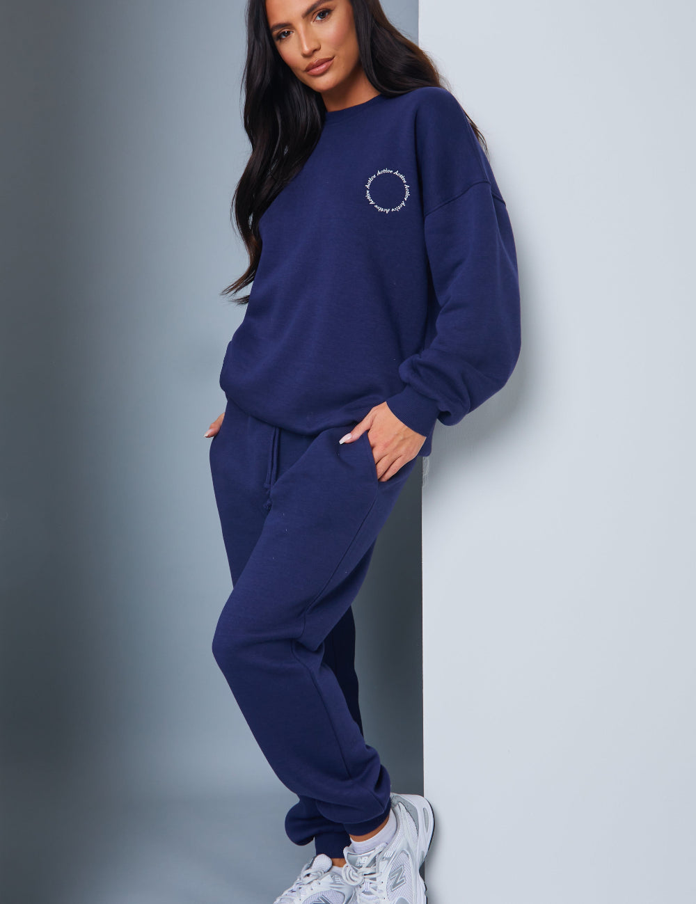 'Active' Circle Slogan Sweater
