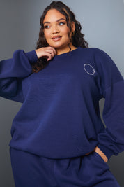 'Active' Circle Slogan Sweater