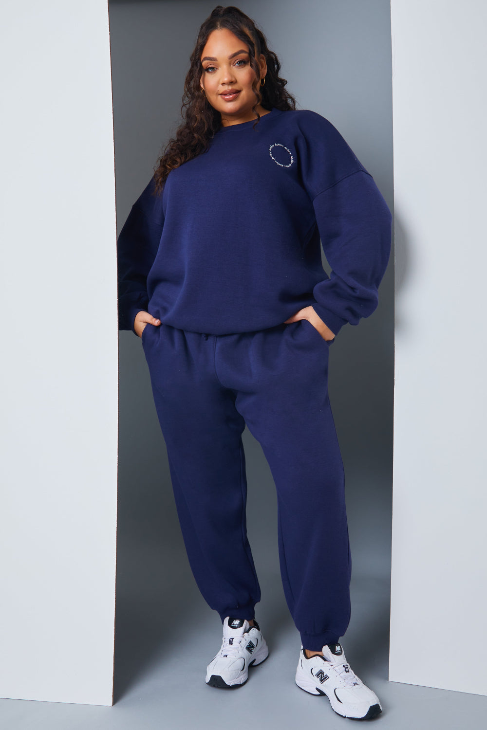 'Active' Circle Slogan Sweater