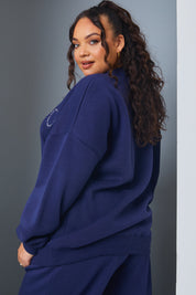 'Active' Circle Slogan Sweater