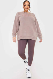 'Salt Lake City' Acid Wash Slogan Sweater
