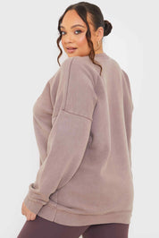 'Salt Lake City' Acid Wash Slogan Sweater
