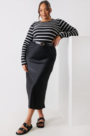 Striped Ribbed Long Sleeve Top
