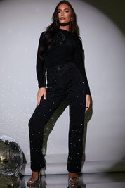 Slinky Detachable Corsage Ruched Bodysuit