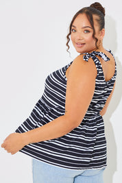 Tie Shoulder Smock Top