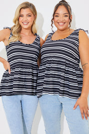 Tie Shoulder Smock Top