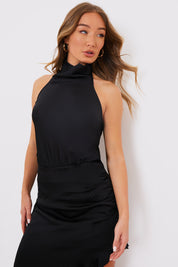 Satin High Neck Bodysuit