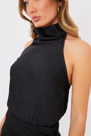 Satin High Neck Bodysuit