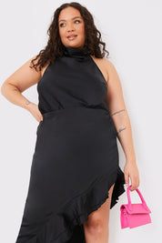 Satin High Neck Bodysuit