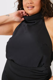 Satin High Neck Bodysuit