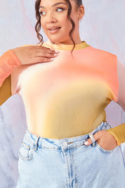 Ombre Long Sleeve Bodysuit